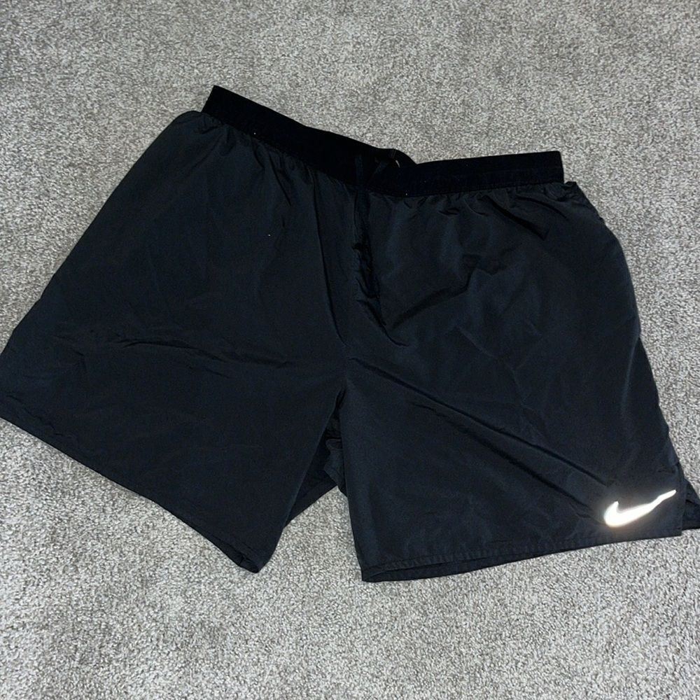 Nike Black work out 3 pocket sport gym reflective tennis training running shorts